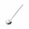 Edelstahl langer Griff runder Löffel 13cm Geschirr für Dessert und leckere Eiscreme. - 13cm / Naturfarben