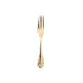 Gold vintage embossed stainless steel dining fork, elegant baroque style flatware piece. - 304 Royal Tea Fork - Titanium Gold