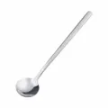 Edelstahl kleiner runder Löffel 15cm langstieliger Dessert und Kaffeerührlöffel - 15cm / Naturfarben