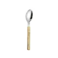 Stainless steel spoon with tortoiseshell handle, elegant tableware for home and restaurant dining. - Tea Spoon / Ink Yellow