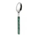 Stainless steel dinner spoon featuring a stylish green marble pattern handle option - Dinner Spoon / Dark Green