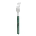 Stainless steel western dining fork with green marble pattern handle, elegant kitchen tableware. - Dinner Fork / Dark Green