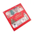 Set di cucchiai e forchette di Natale in acciaio inossidabile con scatola regalo. - Set da 4 cucchiai e forchette di Natale [scatola rossa] argento