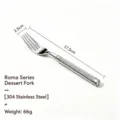 Fourchette à dessert en acier inoxydable de 17.5cm avec manche style colonne romaine. - Fourchette à Dessert Argent