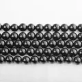 Hilo de cuentas de obsidiana negra natural semiacabadas accesorios de joyería DIY - 4mm Aproximadamente 90pcs / Obsidiana