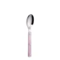 Elegante roestvrijstalen dessertlepel met roze marmer hars handvat en klinknagels. - Theelepel / Glimmend Roze