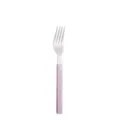 Roestvrijstalen vork met roze gemarmerde handgreep, elegante bestekvariant voor moderne tafels. - Theevork / Glimmend Roze