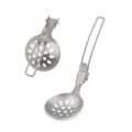 Cuillère de camping pliante en titane d'extérieur, cuillère ajourée légère et portable. - Cuillère Écumoire Pliable