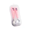 Set de couverts pour enfants en acier inoxydable cuillère fourchette avec boîte astronaute rose. - Astronaute Rose