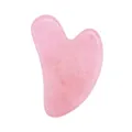 Natural rose quartz heart gua sha tool for facial massage and skin lifting daily care. - Heart-Shaped Grade B Gua Sha Board