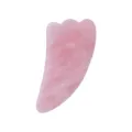 Natural Rose Quartz Gua Sha Tool Multi-curve Facial Massage Scraping Stone for Spa Skincare - Wing-Shaped Gua Sha Board
