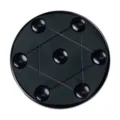 Black Obsidian Crystal Seven Star Array Plate Energy Feng Shui Gemstone Meditation Decor - Obsidian / 80*80*8mm