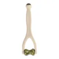 Massaggiatore di dita in giada verde naturale manico bianco strumento a Y per relax - Massaggiatore per Dita in Giada Nanfang / 134*38*33mm