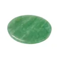 Green jade crystal stone coaster, non-slip thermal insulation tea cup mat for home decor and tea. - 90*90*8mm / Green Aventurine