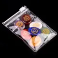 7-teiliges Set natürlicher Chakra Steine oval graviert Yoga Kristall Handschmeichler - Siebener-Set