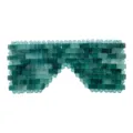 Maschera per occhi in pietra di jade verde artigianale per impacco freddo e relax. - Aventurina verde / 207*93*6mm