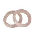 Pink crystal jade ring set, simple geometric faceted gemstone finger ring variant design. - Rose Quartz Style