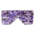 Maschera per gli occhi in cristallo naturale ametista intrecciata a mano relax - Purple Crystal / 207*93*6mm