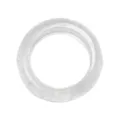 Clear white crystal quartz ring minimalist minimalist band fashion jewelry accessory daily wear - White Crystal Style
