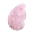 Natural rose quartz gua sha tool, heart shaped facial massage stone for skin care. - Ear-Shaped Gua Sha Board