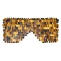 Maschera per occhi rilassante in pietra occhio di tigre perle di cristallo variante - Occhio di tigre / 207*93*6mm