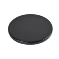Zwarte natuursteen ronde onderzetter theekopje mat warmte-isolatie kussen thuis tafel decoratie - 90*90*8mm / Obsidiaan