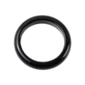 Black gemstone ring simple minimalist round band smooth polished finger jewelry accessory daily wear - Obsidian / 28x20x6mm