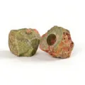 Bouchon de flacon de parfum en pierre brute cristal naturel recharge diffuseur variante - Unakite (Style Pierre Brute)