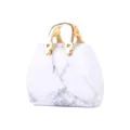 White Turquoise Mini Handbag Pendant 3cm Crystal Stone Purse Ornament Office Table Decor - White Turquoise Style