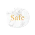 Natural agate stone oval worry stone engraved with gold safe word pocket palm crystal - Howlite