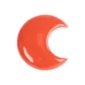 Red crystal crescent moon stone ornament, polished natural mineral healing gemstone for office decor. - Red Jasper / 30*30*10mm