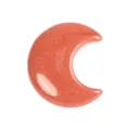 Red goldstone crescent moon gemstone crystal carving for home office decor, 3cm mineral. - Gold Sandstone / 30*30*10mm