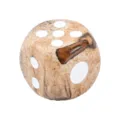 Natural stone six-sided rounded dice for tabletop board games, unique crystal pattern crystal dice. - Jasper / 13mm