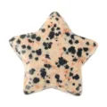Natural Dalmatian jasper crystal star pocket stone, polished healing palm gemstone. - Dalmatian Jasper (30*30*10mm)