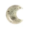 Natural Crystal Gemstone Crescent Moon Healing Stone Polished Pocket Palm Mineral Decor SKU - White Labradorite / 30*30*10mm