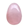 Uovo di cristallo di quarzo rosa naturale pietra lucida liscia per massaggio olistico e benessere. - Quarzo rosa / 30*45mm