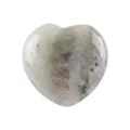 Natural Crystal Heart Stone Polished Pocket Palm Healing Gemstone Decor for Home Gift - White Labradorite