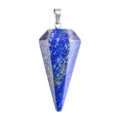 Natürlicher Lapislazuli Edelstein facettierter Pendel Anhänger für Meditation Heilung - Lapislazuli