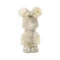 Natural Crystal Bear Carving Gemstone Ornament Handcrafted Cute Animal Figurine Home Decor - 2 Inch / White Labradorite