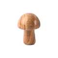 Natural stone crystal mushroom figurine ornament carved gemstone healing decor crystal statue - Picture Jasper / L