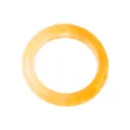 Natural yellow crystal gemstone ring minimalist fashion style jewelry daily wear accessory - Topaz / 28x20x6mm