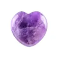 Natürlicher Amethyst Kristall Herz Stein polierter Edelstein Tasche Liebe Deko Stein. - Amethyst