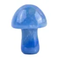 Natural blue crystal mushroom figurine stone carving energy mineral specimen home decor art - Blue Aventurine / 20*15mm