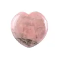 Natürlicher rosa Kristall Herz Stein Ornament, polierter Heilung Liebe Deko Artikel - Rhodochrosit / 30*30*15mm