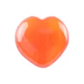 Natuerlicher orangefarbener Kristall Herz Edelstein Handschmeichler Deko Geschenk. - Roter Achat / 30*30*15mm