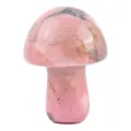 Natural crystal stone mushroom figurine healing energy mineral specimen home decor craft ornament - Rhodochrosite / 20*15mm