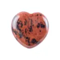 Natuerlicher polierter Kristall Herz Edelstein Ornament fuer Heimdekoration Geschenke. - Mahagoni-Obsidian / 30*30*15mm