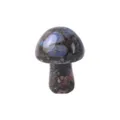 Natural crystal mushroom figurine gemstone carving healing energy stone decor ornament item - Blue Flash Stone / 20*15mm
