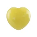 Natürliches gelbes Kristall Herz Ornament 3cm polierter Edelstein Deko Geschenk. - 30x30x15mm / Zitronenjade