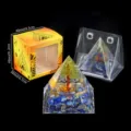 Naturkristall Stein Pyramide Figur Harz Orgonit Baum Heimdekoration mit Geschenkbox SKU - K3 Lapislazuli + Peridot Kristallbaum Stil / Einzelstück